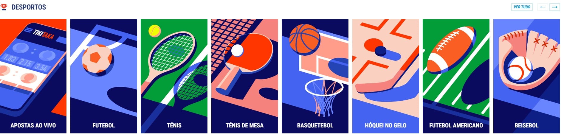Apostas ao vivo em futebol, ténis e basebol no casino online Tiki Taka