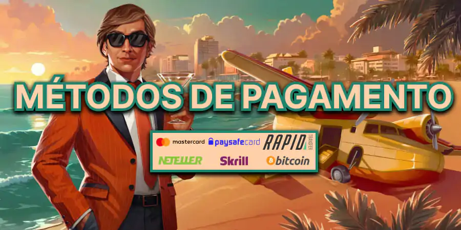 Métodos de pagamento disponíveis no Vegasino